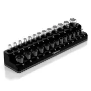 Olsa Tools Magnetic Socket Holder | 1/4-inch Drive | Metric | Black | Holds 2...