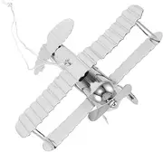 Toyvian Vintage Airplane Model Retro Cast Iron Plane Ornament Decorative Hanging Craft for Home Office and Cafe for Living and Study Decor