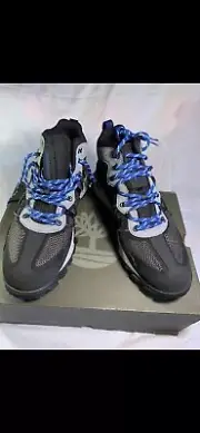 TIMBERLAND GARRISON TRAIL WATERPROOF MID HIKER BLACK MESH W BLUE US 10M/M MEN'S
