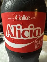 Share a Coke with Alicia 2025 Personalized Gift Coca~Cola Bottle 20oz