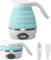 Collapsible Travel Kettle Electric Portable Foldable Kettle for Boiling Water, S