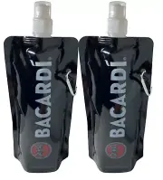 Water Bottle Bag Clip Squeeze Roll Fold Flat Camping Plastic Reusable 2-24 fl oz