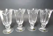 New Set of 4 ONEIDA Crystal Water Wine Tea Goblets Glasses Made in Germany 6.5'