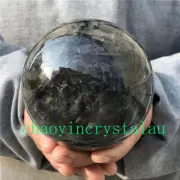 2.15LB Natural labradorite ball quartz crystal sphere 87mm reiki healing XQ1302