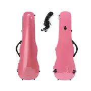 Violin Cases full size Light weight Carbon Fiber Hard shell Backstraps Pink