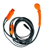 Wildtrak Camping Portable 12V Camp Shower Water Spray w/Pump/Mesh Bag Orange/GRY