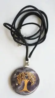Amethyst Pendant Necklace Natural Crystal Gems Tree of Life Crystal Jewellery