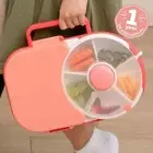 Kids Bento Box Rotating Lunch Boxes Children Spinner Portable Snack Container