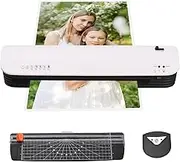 Mingzhe SL399 Laminator Machine Set A3 Size Hot and Cold Lamination 2 Roller System with 25 A3/A4/A5/A6 Laminating Pouches Corner Rounder for Home Office School Supplies, AU Plug