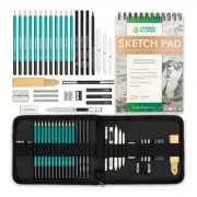 XL Drawing Set - Sketching, Graphite and Charcoal Pencils. Includes 100 Page ...