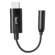 3SIXT 3S-2681 Audio Connector -USB-C to 3.5mm Cable 0.1m-Black [3S-2681]