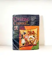 Vintage Crewel Embroidery Pillow Kit by Columbia Minerva #7305 Oriental Jacobean