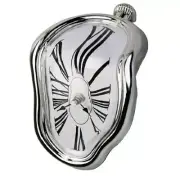 MELTING CLOCK Table Shelf Desk Ledge Surreal Dali Inspired Battery Quartz NEW