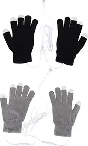 [Anneome] Stay Warm Connected Heated Touchscreen Gloves Winter Mitts for Phone Tablet Computer