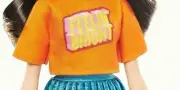 NEW BRIGHT ORANGE " FEELIN BRIGHT" T-SHIRT for Barbie doll