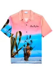 Blue Sky Inn Desert Sunrise Printed Satin Shirt - M M
