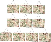 PLAFOPE 10Pcs Rose Pattern present Bags with Handles Decorative Wrapping Bags for Sweets and Items Design for and Portability