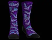 NEW 2022 Going Batty Bat Halloween Socks Horror Scary Creepy Clothing SZ LRG