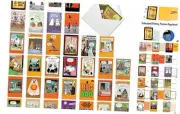 - 36 Assorted Funny Halloween Greeting Cards Box Set w/Envelopes, Variety