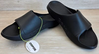OOFOS OOAHH SPORT FLEX UNISEX Slides Shoes Sandals 1550 Matte Black M14 W16 New