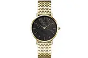 Rosefield UBGSG-U35 Black Dial Gold Stainless Steel Womens Watch