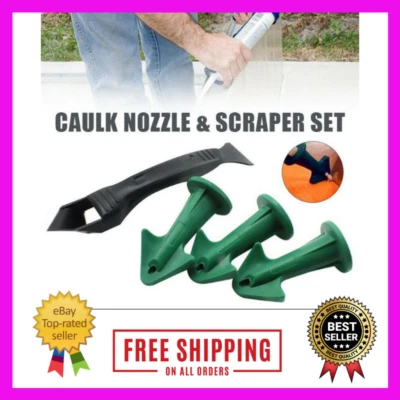 AUS! 3 in 1 Silicone Caulking Finisher To#T Nozzle Spatulas Filler Spreader ToHA