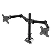 iDeer Life LS2 Dual Monitor Stand, Height Adjustable Dual Arms - Black