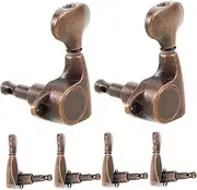 Vaguelly Vintage Copper Acoustic Guitar Pegs 6pcs String Tuners High Precision Tuning for Both and Righties