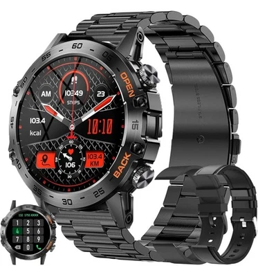 Military Digital Smart Watch 1.39" HD Bluetooth Tactical Fitness IOS Android