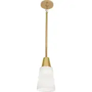 Robert Abbey Wheatley 1 Light Pendant, Brass/White - 257F