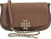 [Tory Burch] 138772 Britten Moose Brown With Gold Hardware Women's Convertible Crossbody Bag, Light Brown, Small