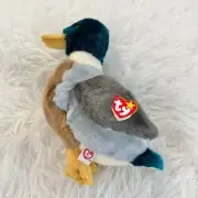 TY Beanie Babies 1998 Original Beanie Buddy Jake the Mallard Duck Plush Stuffed