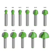 Wood Round Bottom Cutter, 11PCS Router Bits 8mm Shank Grooving Cutter Carbide Shank Slotting Cutter for Router Cutting Tool Router Bit