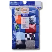 Wonder Nation Boys Underwear Soft Cotton Boxer Briefs, 10-Pack, Size: XL Husky