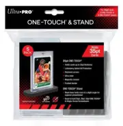 5 x ULTRA PRO 35pt One Touch + 5 x Stands UV Card Protection in Sealed Pack