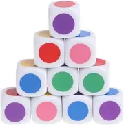 kowaku Set of 10 D6 Dice for RPG and Party Games, Multicolor