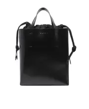 Marni Logo Printed Drawstring Tote Bag One size Black