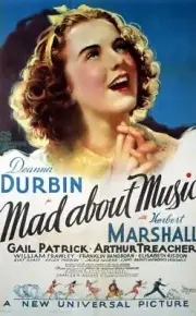 Mad About Music poster Deanna Durbin 1938 Old Movie Photo