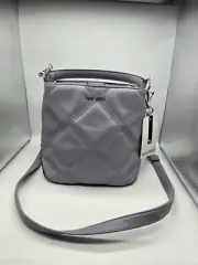 Nine West B6050 Womens Iris Quilted Skyes Bucket Handbag 7.5x8x4 in