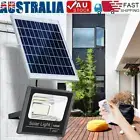 LED Solar Flood Light Sensor Street Outdoor Garden Remote Security IP67