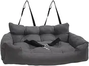 Car Seat for Dogs Adjustable Straps Comfortable and Safe Medium/Large Dogs Storage Bags Pet Supplies Suitable for Most Cars Dark Gray