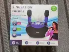 Singsation Karaoke Machine, 5.0 Bluetooth Portable Home System w/2 mics, New!
