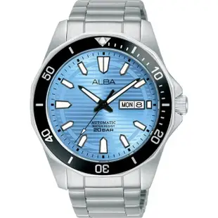【ALBA】雅柏 多角形冰藍200米機械錶-43mm(AL4459X1/Y676-X063F)