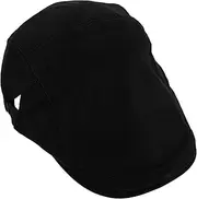 [Ipetboom] British-Inspired Beret Hat for Women Elegant Artist Cap Timeless Fashion Accessory Breathable and Comfortable for All Occasions Stylish Vintage Design for Creative Flair Black