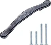 Amazon Basics Traditional Craftsman Cabinet Handle, 13.03cm Length (7.6cm Hole Center), Antique Silver, 10-Pack