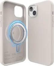 elago Magnetic Silicone Case Compatible with iPhone 14 Plus Case (6.7"), Compatible with MagSafe All Accessories, Built-in Magnets, Premium Liquid Silicone, Protective Cover (Stone)