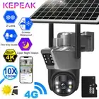 6MP 4G Solar Security Camera Wireless Outdoor Dual Lens Night Vision + SD Card
