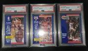 Michael Jordan 1991 Fleer #221 #375 #220 PSA 9 lot of 3