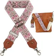 [AZIDWERYQ] Purse Strap, 2" Wide Adjustable Replacement Purse Straps, Vintage Jacquard Embroidery Crossbody Straps for Purses, Bag, Handbags, Guitar Strap
