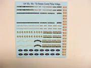 1:64 Nassau County Police Vintage Water Slide Decals Fits Many 1:64 Vehicles